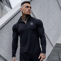 Męska koszulka z długim rękawem kamuflaż Fitness koszulka wiosenna dopasowana koszula męska bluzka rozrywka kulturystyka z długim rękawem szybkoschnący Tee 5